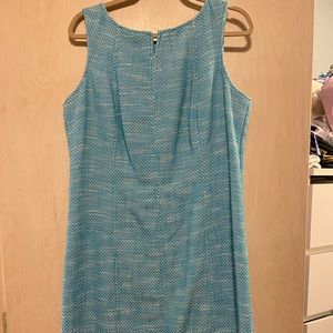 Talbots turquoise tweed dress